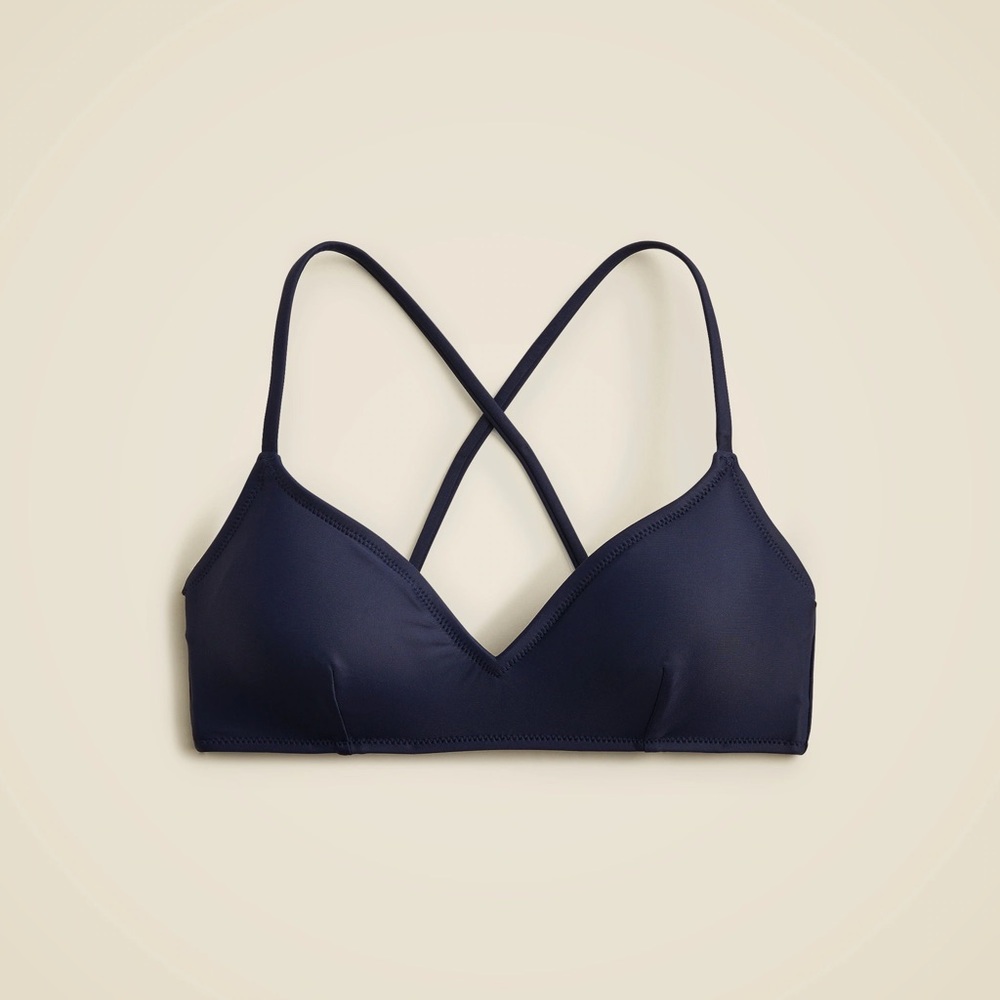 J Crew cross back French bikini top